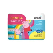 NEEDS Kit Lenço Umedecido Needs Baby Peppa Pig 176 Unidades NEEDS Tradicional