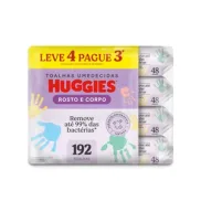 HUGGIES Lenços Umedecidos Huggies Rosto e Corpo 192 Unidades Tradicional